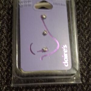 Claire's Silver Nose Stud Trio